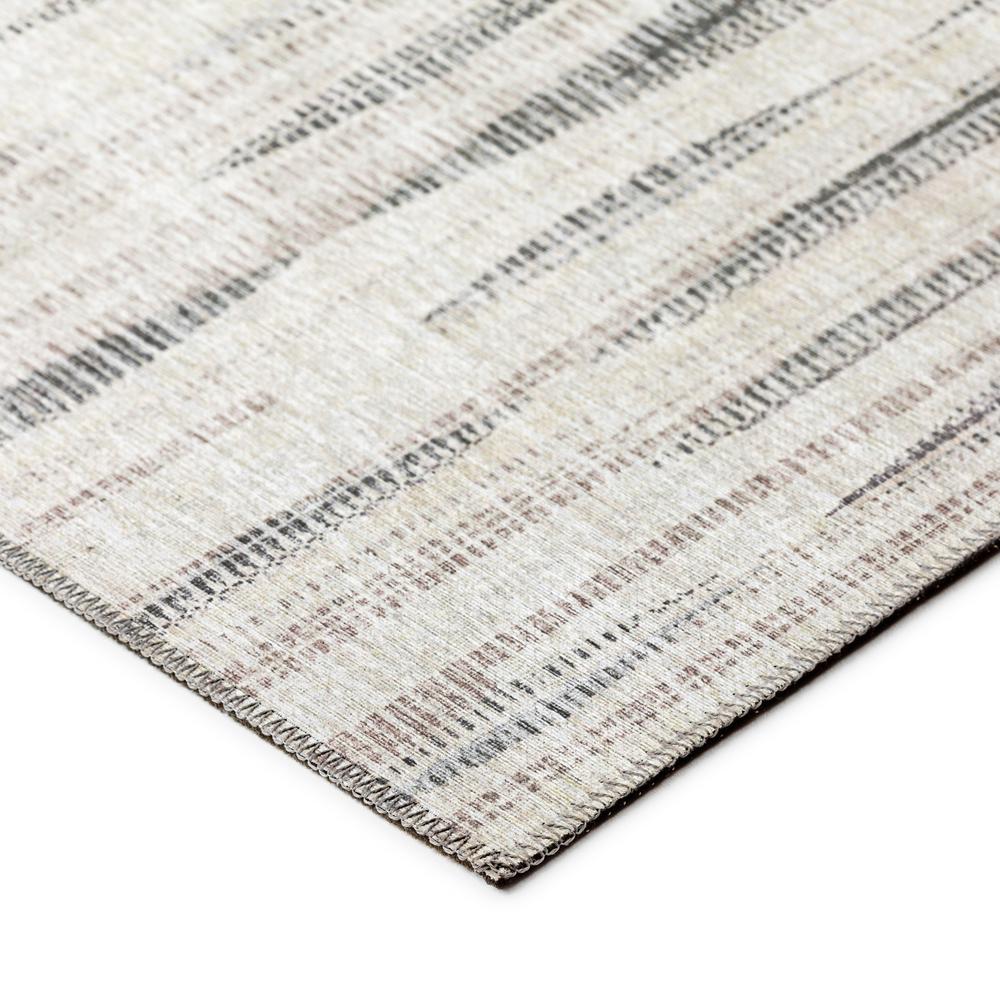Waverly Beige Contemporary Striped 8' x 8' Round Rug Beige AWA31