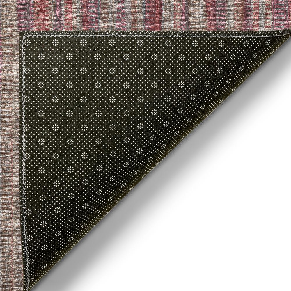 Waverly Burgundy Contemporary Striped 8' x 8' Round Rug Burgundy AWA31
