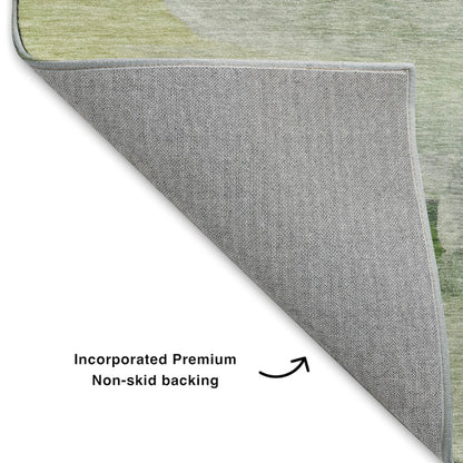 Luxury Washable Indoor/Outdoor Ravenna Aloe 8' x 10' Rug