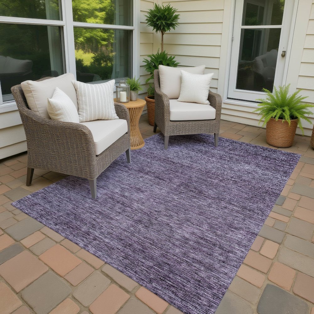 Luxury Washable Indoor/Outdoor Soft Essentials SE1 Purple 10' x 14' Rug