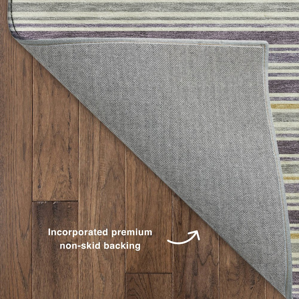 Luxury Washable Indoor/Outdoor Soft Essentials SE2 Purple 8' x 10' Rug