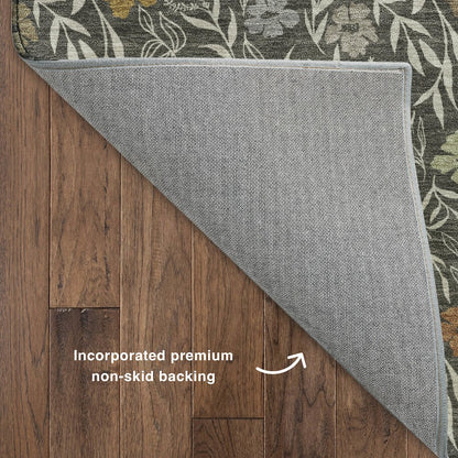 Luxury Washable Indoor/Outdoor Soft Essentials SE4 Gray 8' x 10' Rug