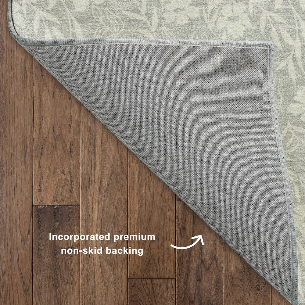 Luxury Washable Indoor/Outdoor Soft Essentials SE4 Gray 8' x 10' Rug