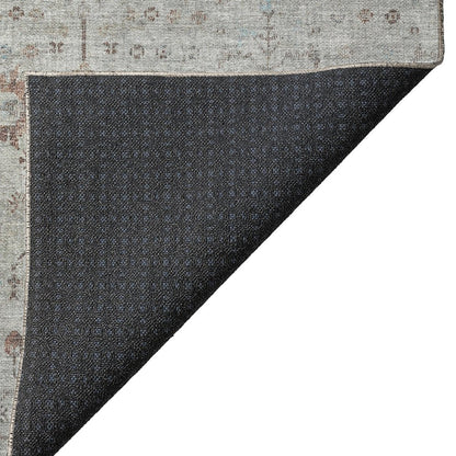 Luxury Washable Indoor/Outdoor Solace Gray 8' x 10' Rug