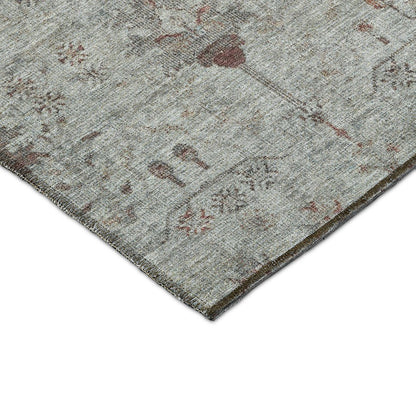 Luxury Washable Indoor/Outdoor Solace Gray 8' x 10' Rug