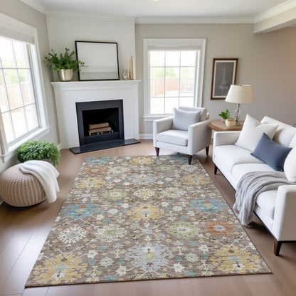 Indoor/Outdoor Silk Road Mocha 10' x 14' Rug