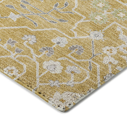 Luxury Washable Indoor/Outdoor Tabrook Gold 8' x 10' Rug