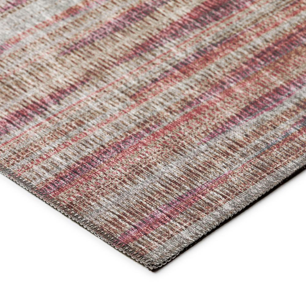 Waverly Burgundy Contemporary Striped 8' x 8' Round Rug Burgundy AWA31