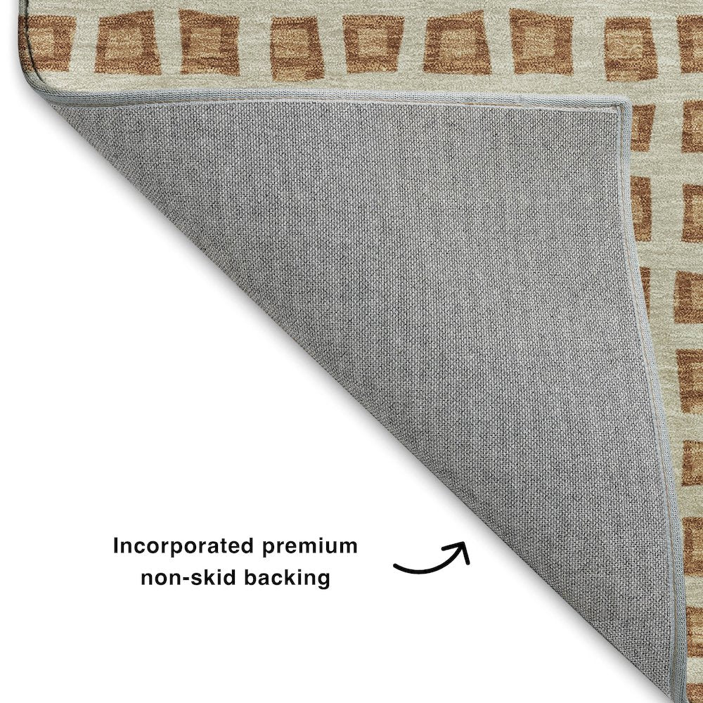 Luxury Washable Indoor/Outdoor The Reserve Copper 8' x 10' Rug