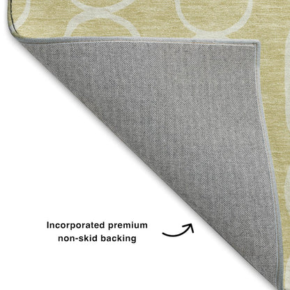 Luxury Washable Indoor/Outdoor The Reserve Wheat 8' x 10' Rug