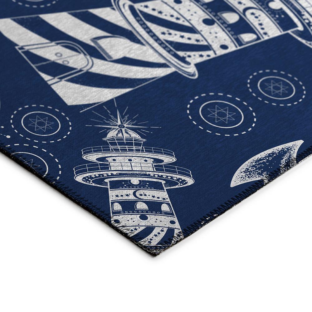 Indoor/Outdoor Harpswell AHP39 Blue Washable 8' x 10' Rug
