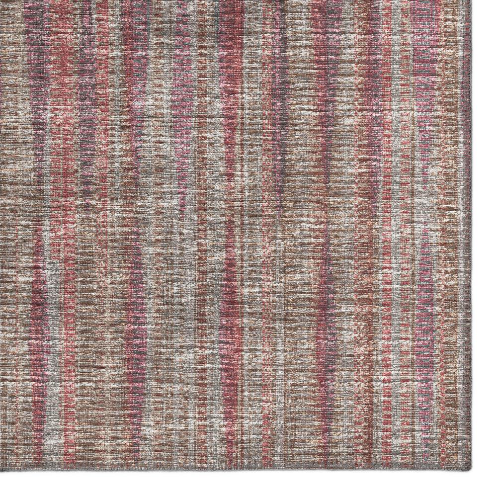 Waverly Burgundy Contemporary Striped 8' x 8' Round Rug Burgundy AWA31