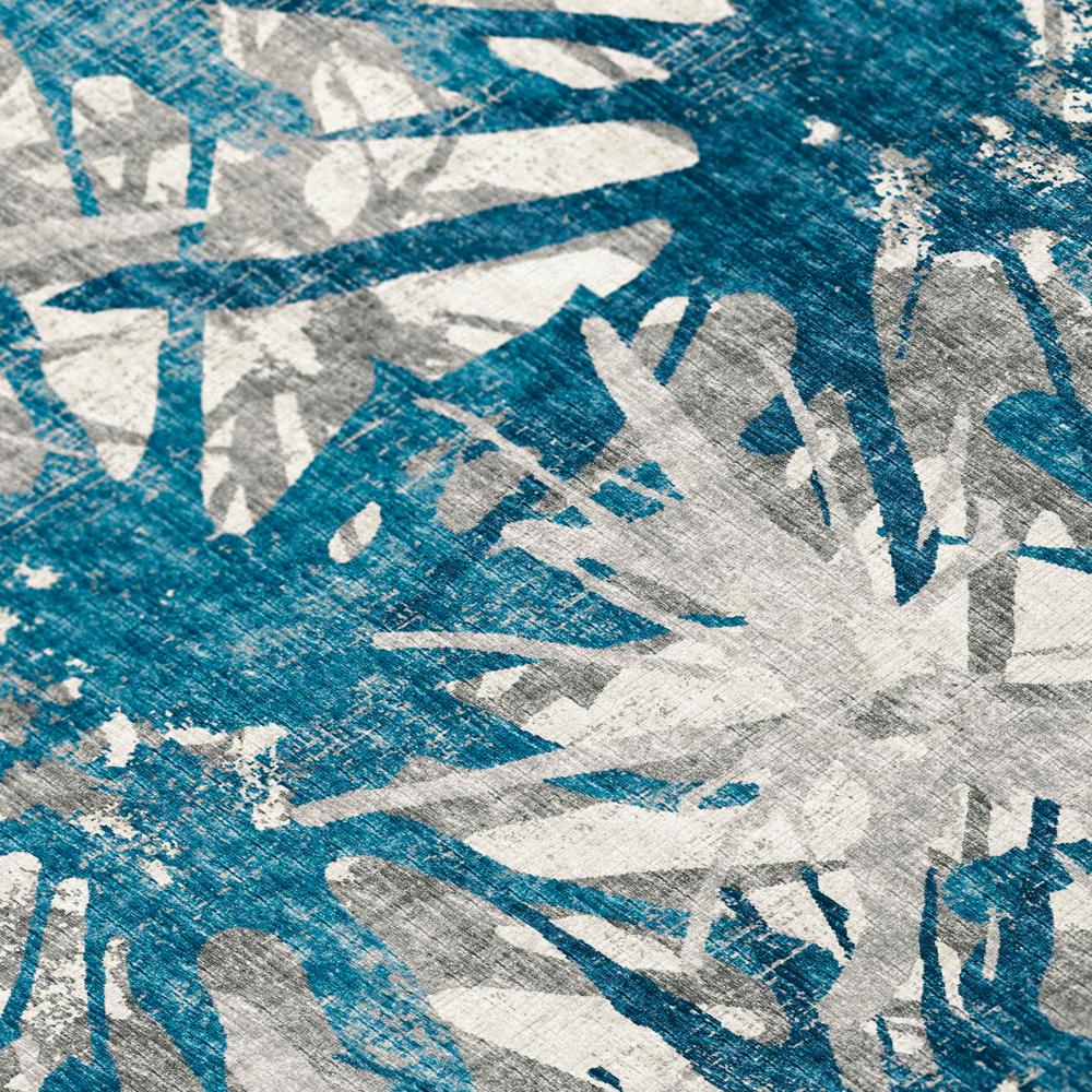 Bravado Blue Contemporary Color Splash 8' x 10' Area Rug Blue ABV36