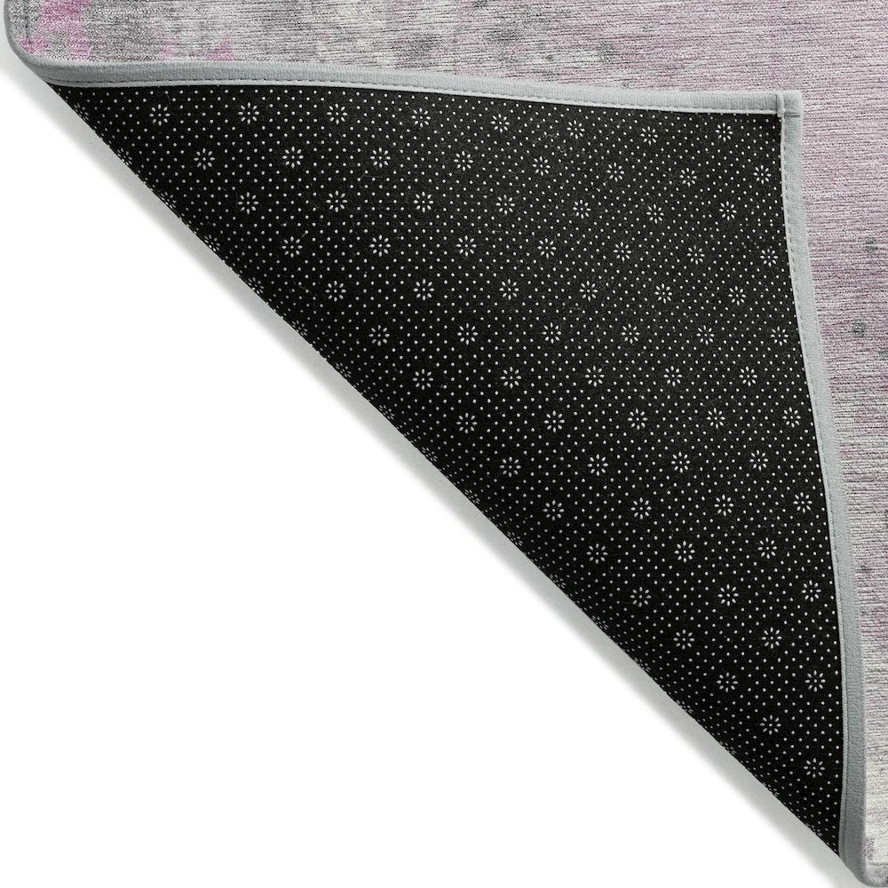 Machine Washable Indoor/Outdoor Chantille Pink 9' x 12' Rug