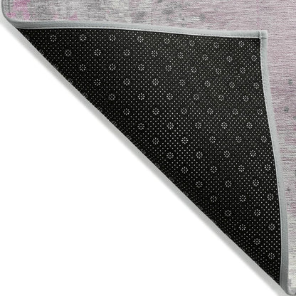 Machine Washable Indoor/Outdoor Chantille Pink 9' x 12' Rug