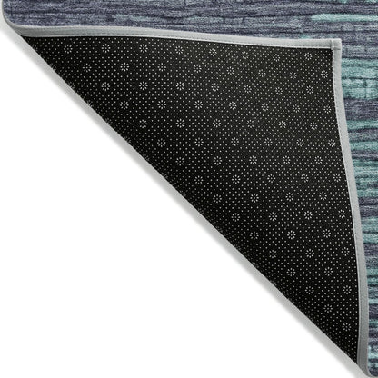 Machine Washable Indoor/Outdoor Chantille Teal 9' x 12' Rug