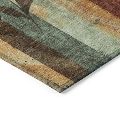 Machine Washable Indoor/Outdoor Chantille Wheat 9' x 12' Rug