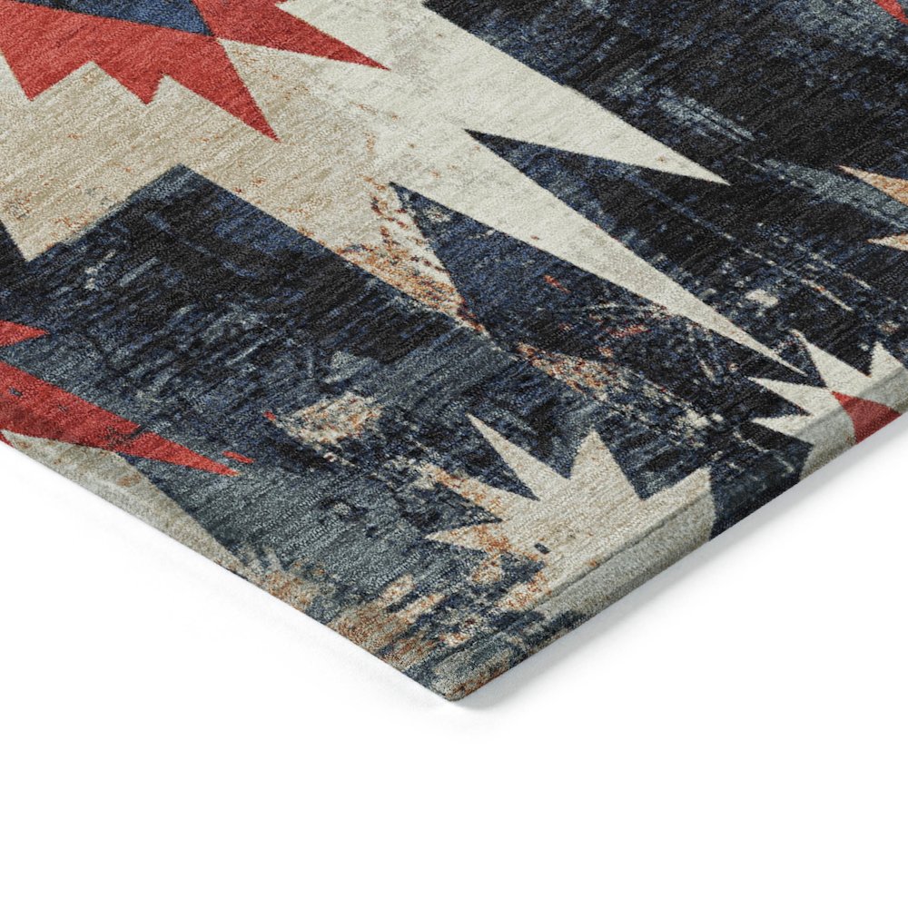 Machine Washable Indoor/Outdoor Chantille Navy 9' x 12' Rug