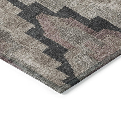 Machine Washable Indoor/Outdoor Chantille Taupe 9' x 12' Rug