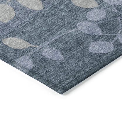 Machine Washable Indoor/Outdoor Chantille Denim 9' x 12' Rug