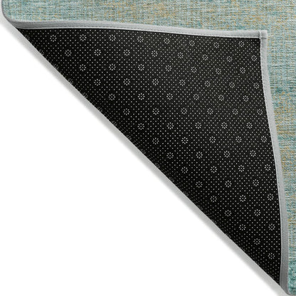 Machine Washable Indoor/Outdoor Chantille Teal 9' x 12' Rug