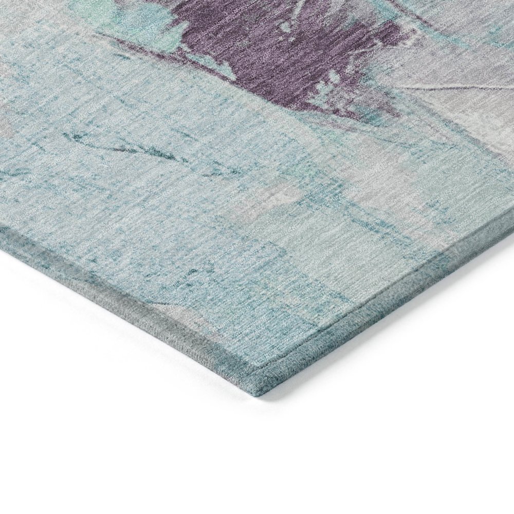 Machine Washable Indoor/Outdoor Chantille Teal 9' x 12' Rug