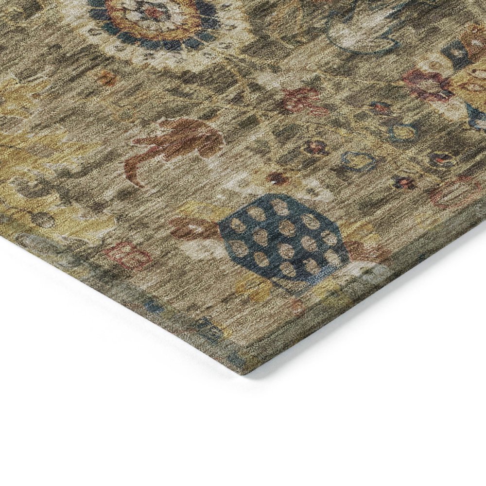 Machine Washable Indoor/Outdoor Chantille Brown 9' x 12' Rug