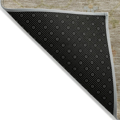 Machine Washable Indoor/Outdoor Chantille Beige 9' x 12' Rug