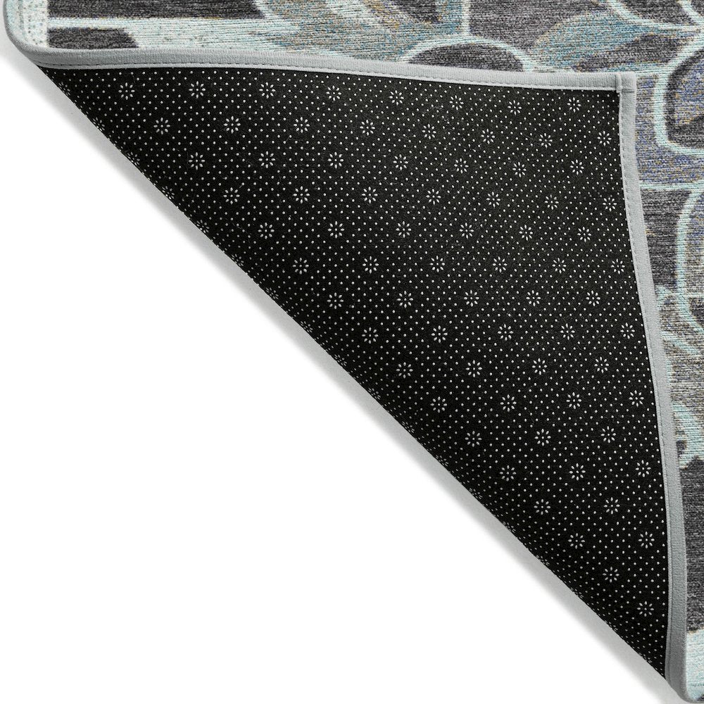 Machine Washable Indoor/Outdoor Chantille Teal 9' x 12' Rug
