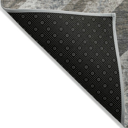Machine Washable Indoor/Outdoor Chantille Brown 9' x 12' Rug