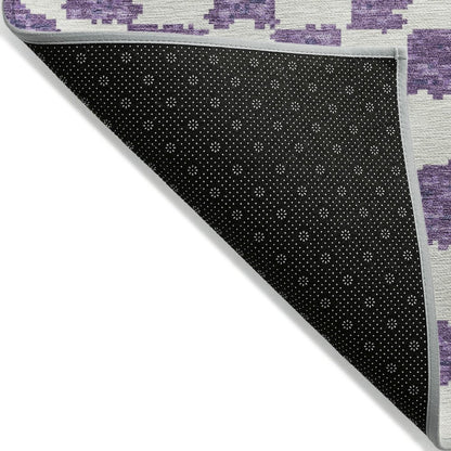 Machine Washable Indoor/Outdoor Chantille Purple 9' x 12' Rug
