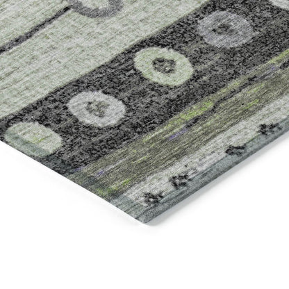 Machine Washable Indoor/Outdoor Chantille Aloe 9' x 12' Rug