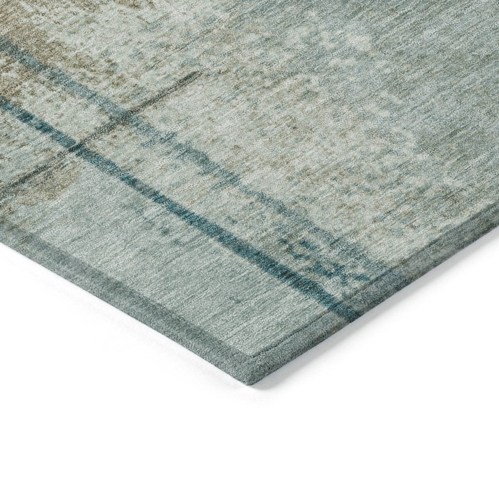 Machine Washable Indoor/Outdoor Chantille Seafoam 9' x 12' Rug