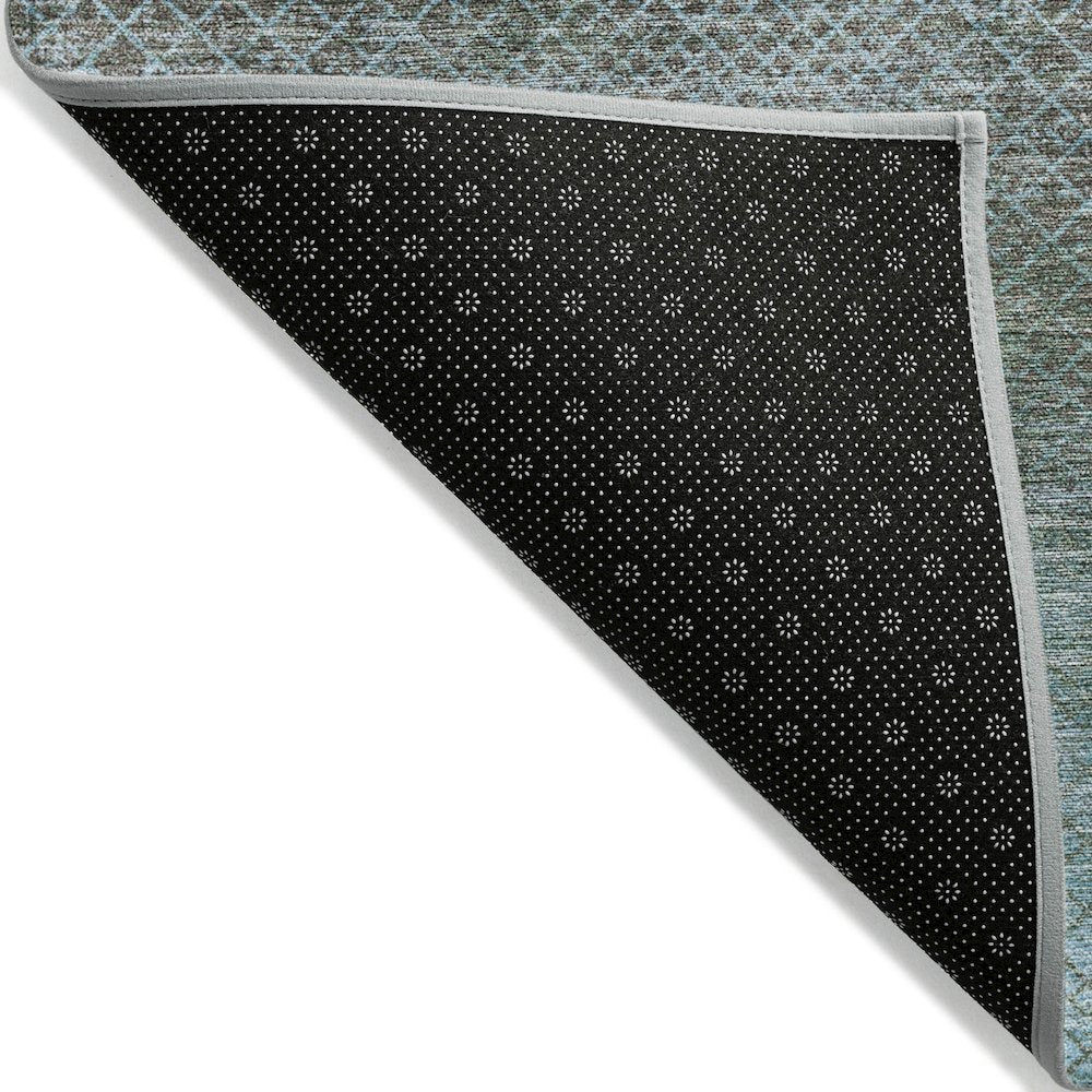 Machine Washable Indoor/Outdoor Chantille Teal 9' x 12' Rug