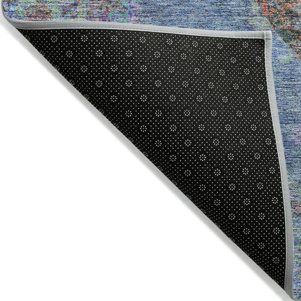 Machine Washable Indoor/Outdoor Chantille ACN2021 Blue 9' x 12' Rug