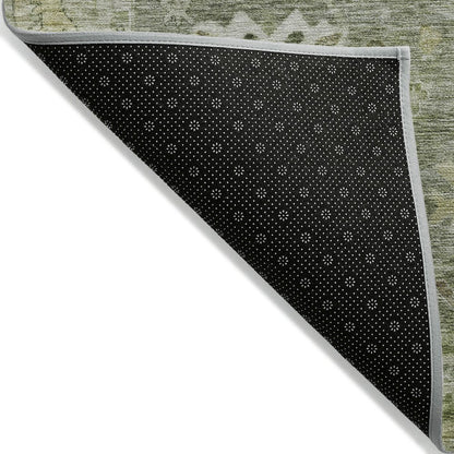 Machine Washable Indoor/Outdoor Chantille ACN2025 Sage 9' x 12' Rug