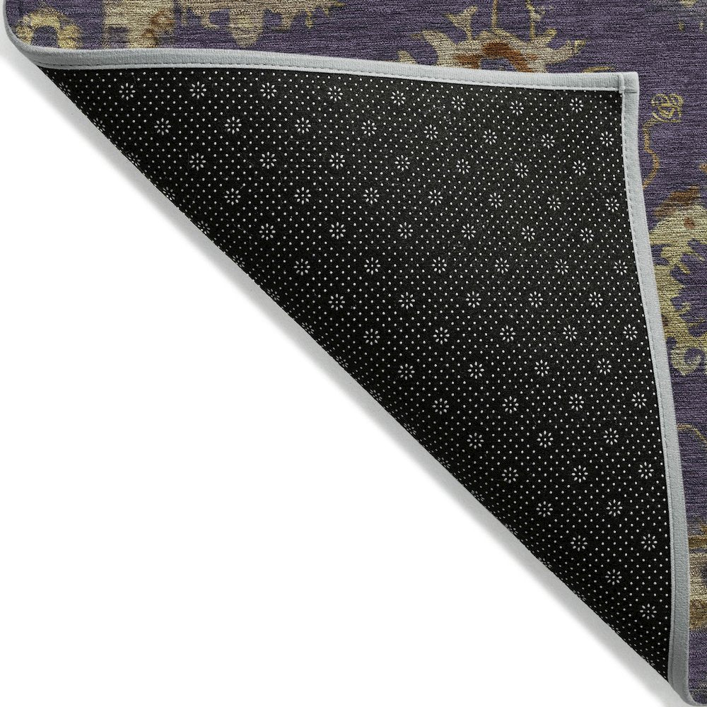 Machine Washable Indoor/Outdoor Chantille ACN2045 Eggplant 9' x 12' Rug