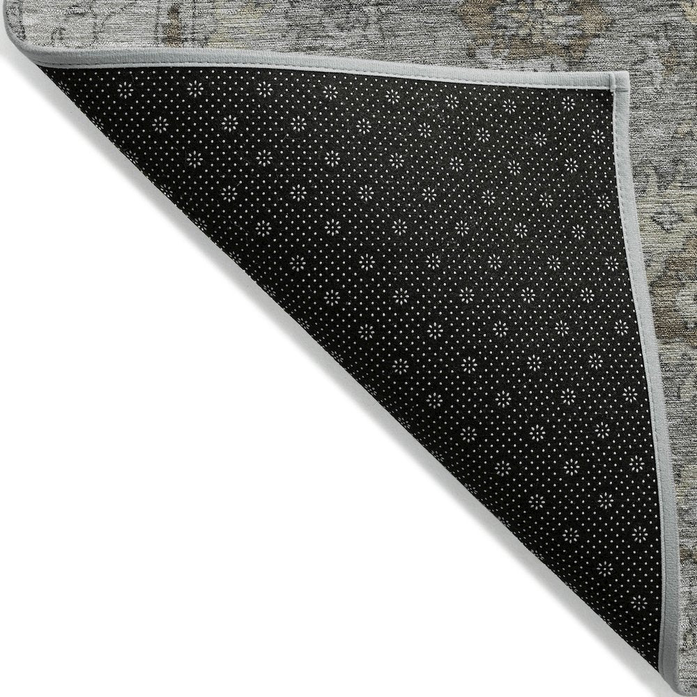 Machine Washable Indoor/Outdoor Chantille ACN2051 Pewter 9' x 12' Rug