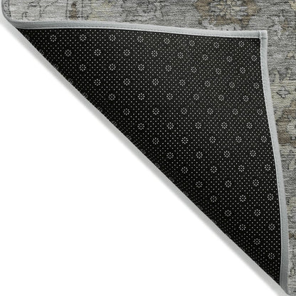 Machine Washable Indoor/Outdoor Chantille ACN2051 Pewter 9' x 12' Rug