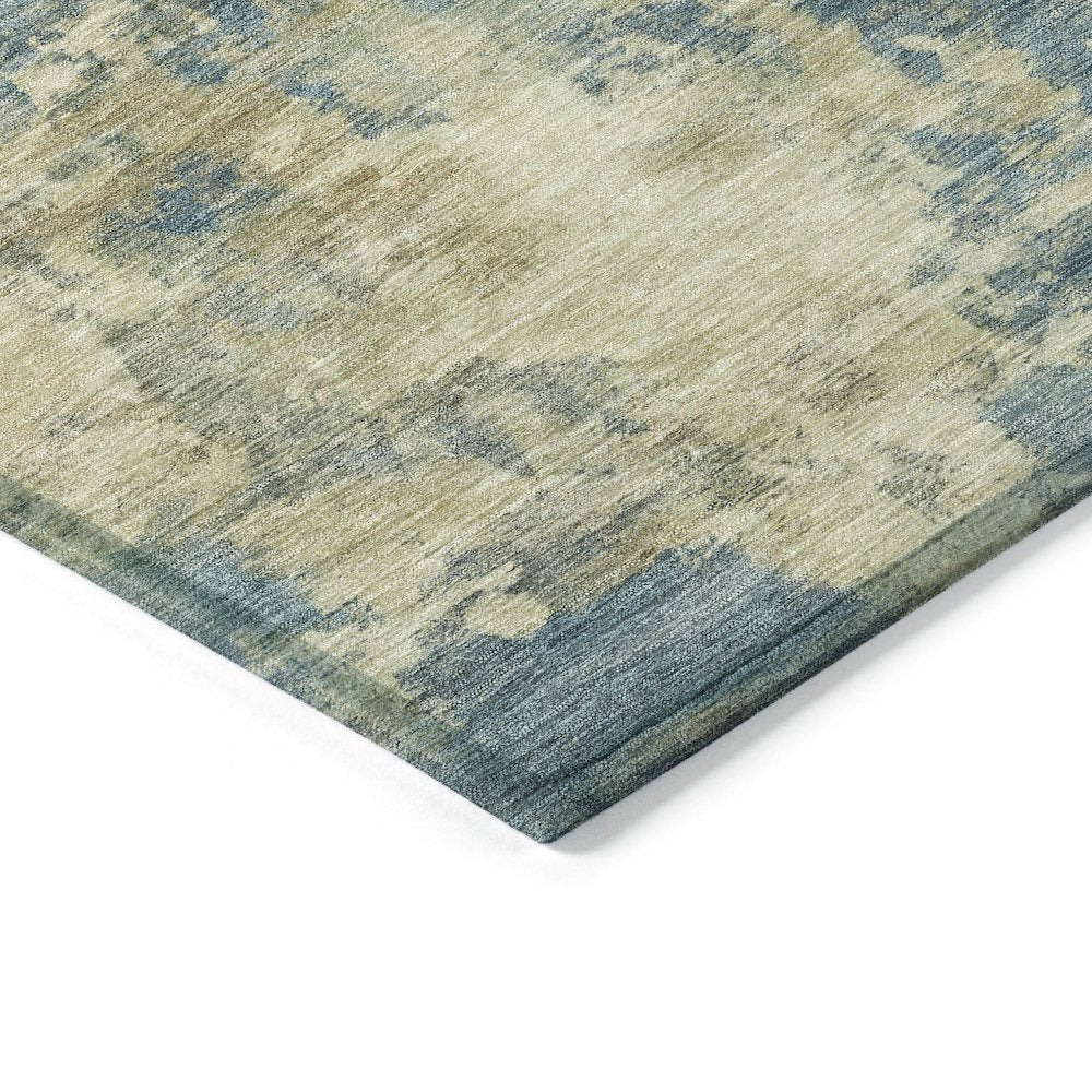 Machine Washable Indoor/Outdoor Chantille ACN2066 Blue 9' x 12' Rug