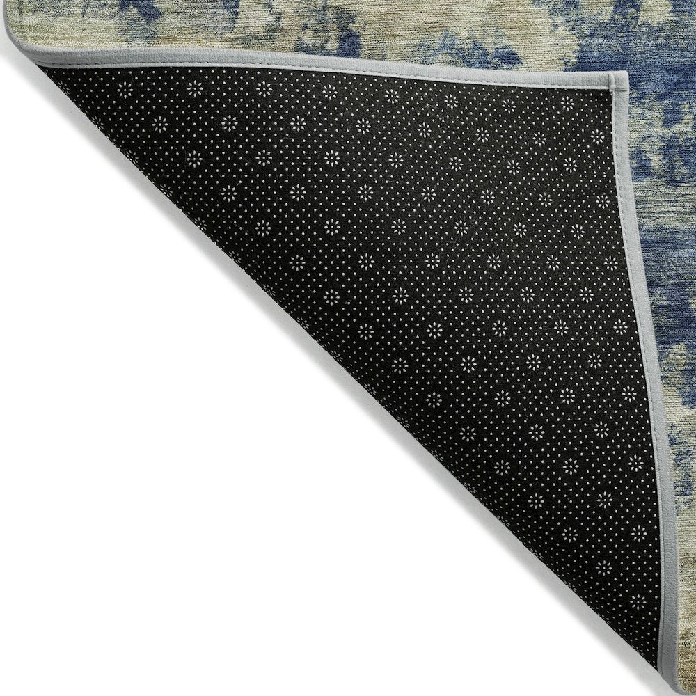 Machine Washable Indoor/Outdoor Chantille ACN2066 Navy 9' x 12' Rug