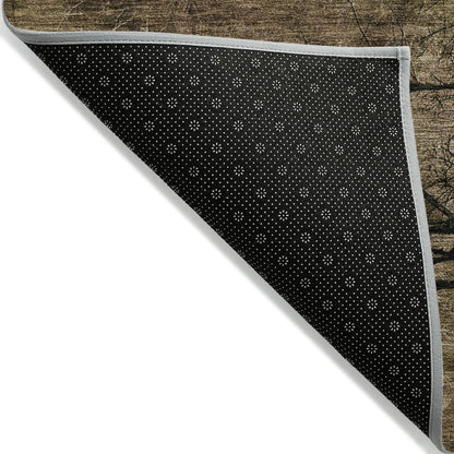 Machine Washable Indoor/Outdoor Chantille ACN2083 Brown 9' x 12' Rug