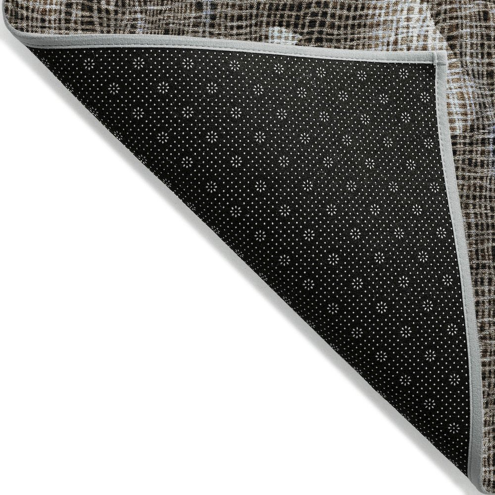 Machine Washable Indoor/Outdoor Chantille ACN2092 Chocolate 9' x 12' Rug