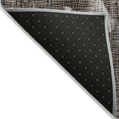 Machine Washable Indoor/Outdoor Chantille ACN2092 Chocolate 9' x 12' Rug