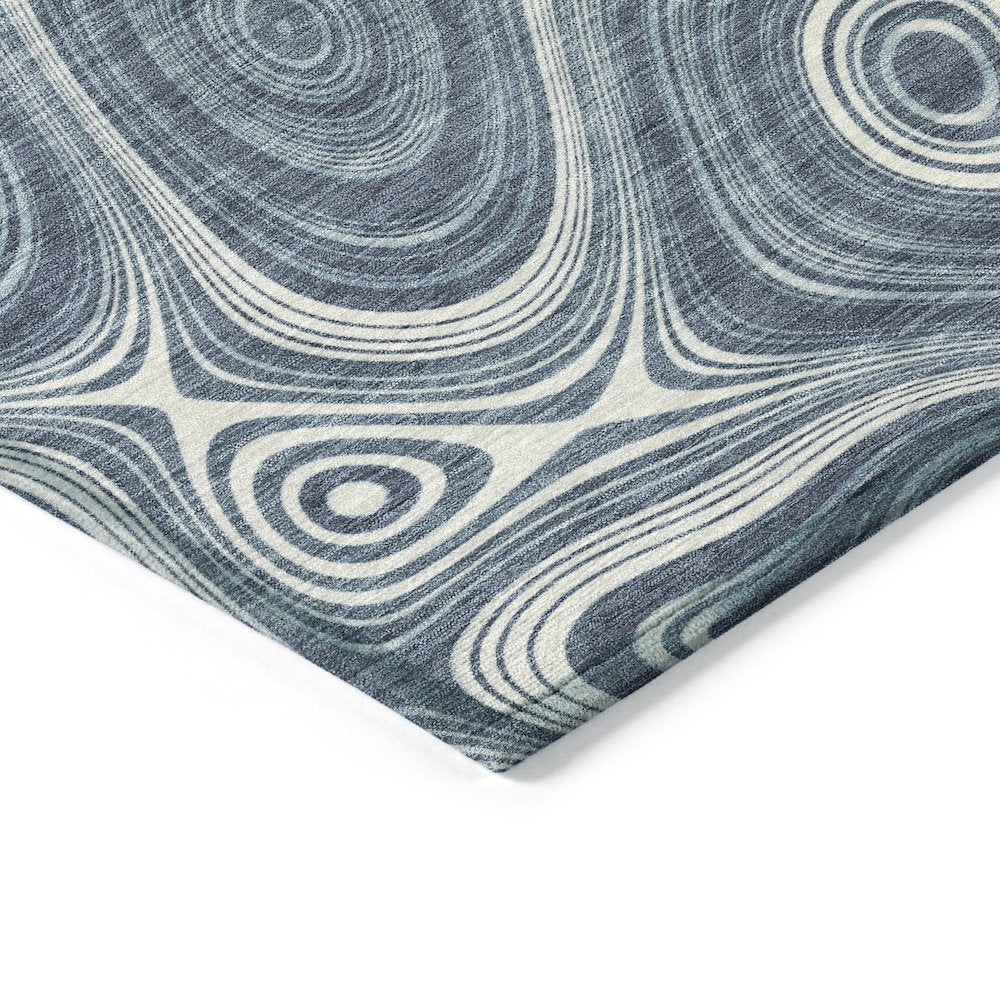 Machine Washable Indoor/Outdoor Chantille ACN2097 Blue 9' x 12' Rug
