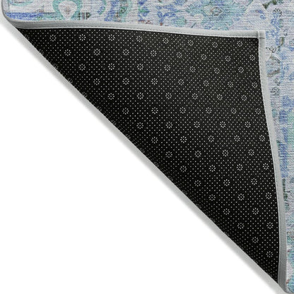 Machine Washable Indoor/Outdoor Chantille ACN2099 Blue 9' x 12' Rug