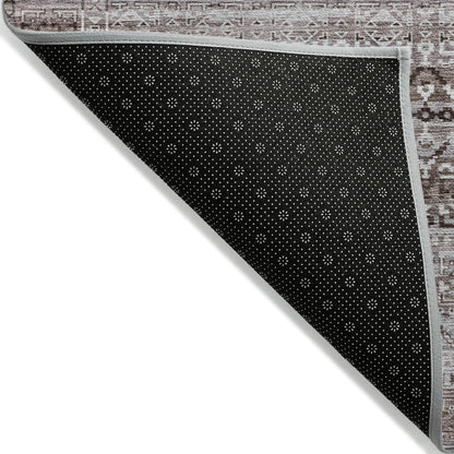 Machine Washable Indoor/Outdoor Chantille ACN2101 Brown 9' x 12' Rug