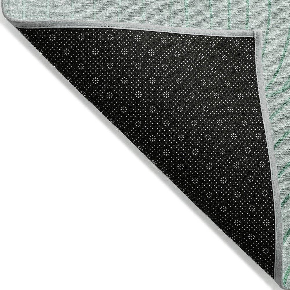 Machine Washable Indoor/Outdoor Chantille ACN2107 Mint 9' x 12' Rug
