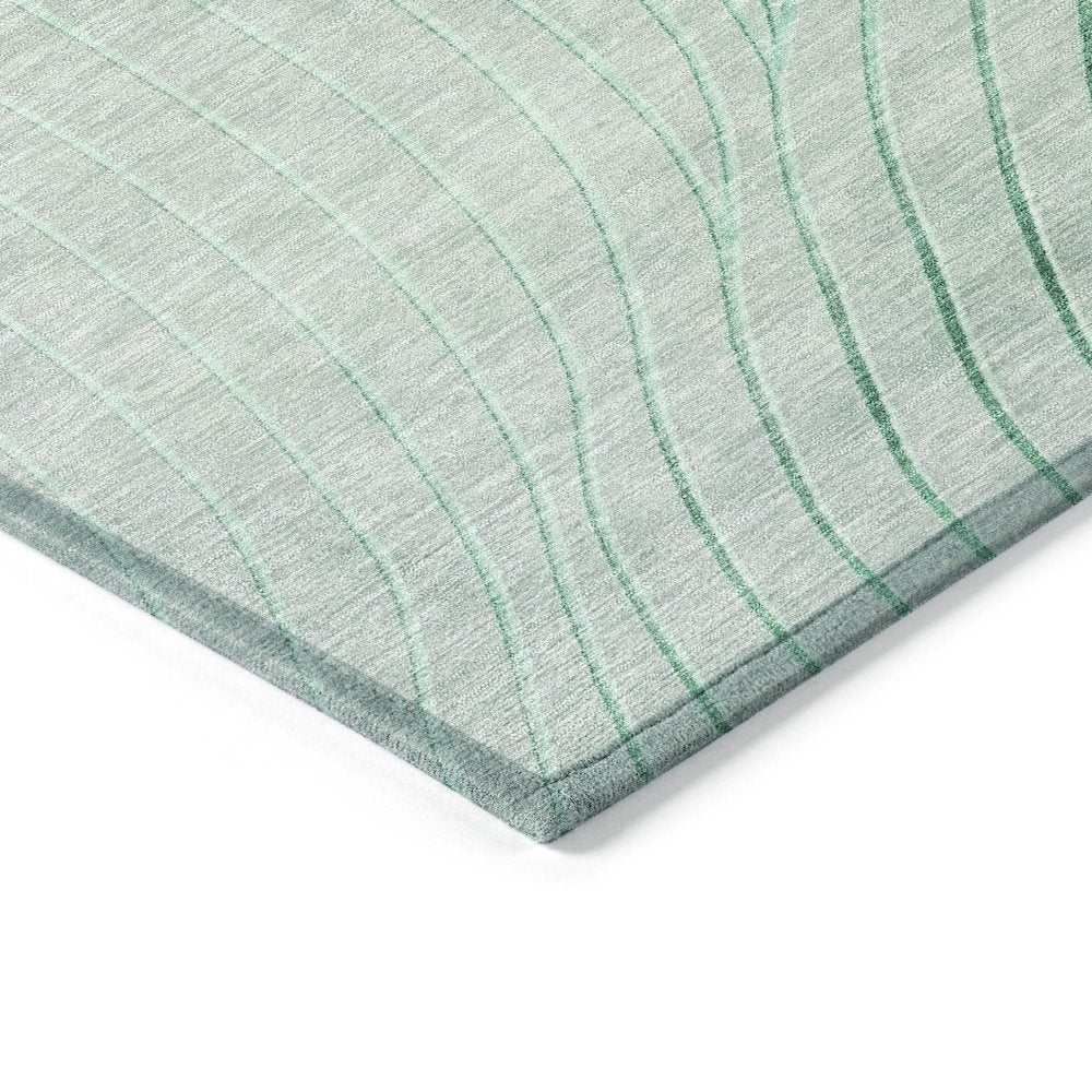 Machine Washable Indoor/Outdoor Chantille ACN2107 Mint 9' x 12' Rug