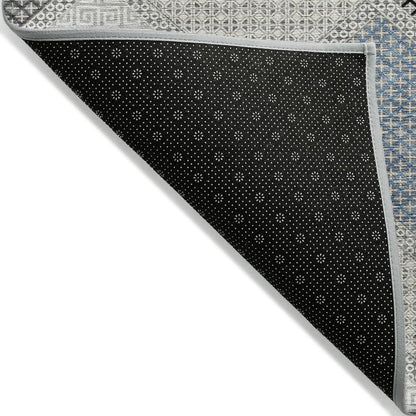 Machine Washable Indoor/Outdoor Chantille ACN2111 Gray 9' x 12' Rug